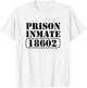 Prisoner Costume Prison Inmate County Jail Halloween T-Shirt - T-Shirt | White