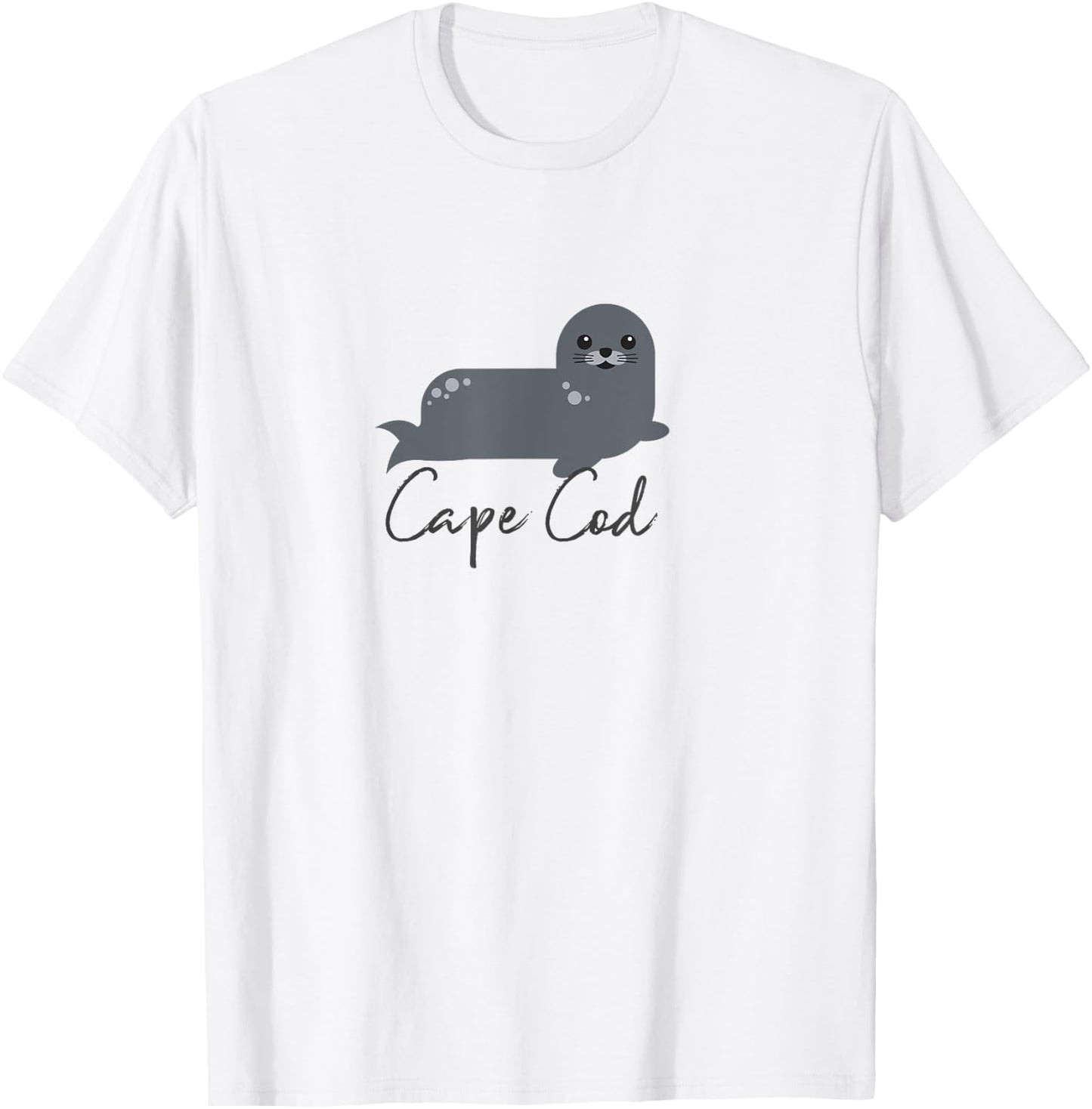 Cape Cod Cute Whimsy Marine Life Harbor Seal Vacation T-Shirt - T-Shirt | White