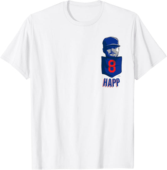 Ian Happ Chicago Baseball Pocket MLBPA T-Shirt - T-Shirt | White