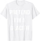 Pretend I'm A Glacier Lazy Easy Halloween Costume T-Shirt - T-Shirt | White