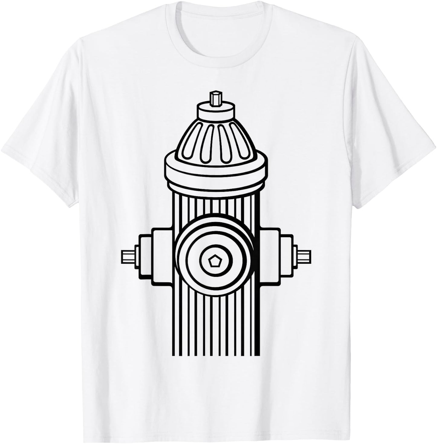 Fire Hydrant - Lazy Halloween Costume Firefighter Fireman T-Shirt - T-Shirt | White
