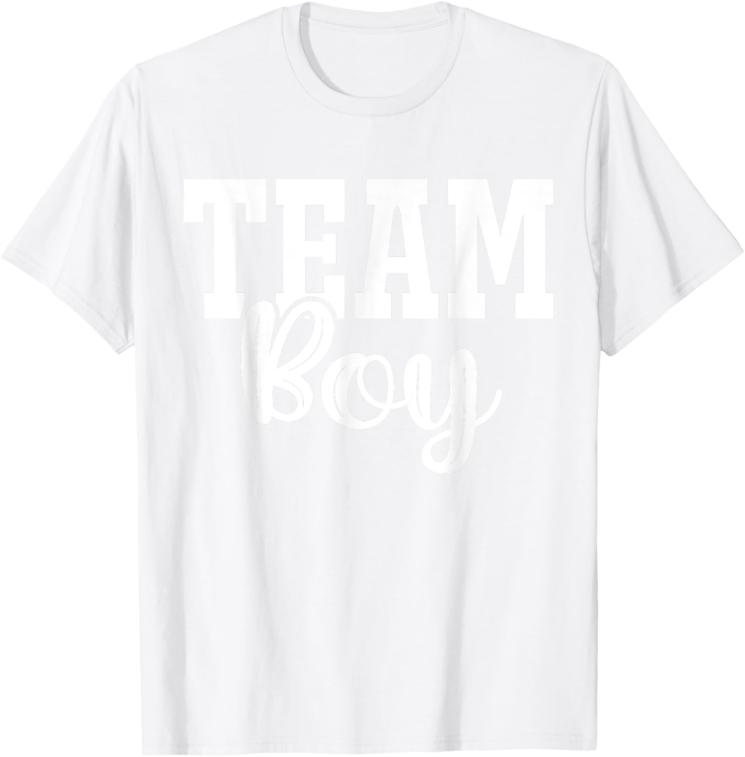 Team Boy Team Girl Blue Gender Reveal Party Matching Family T-Shirt - T-Shirt | White