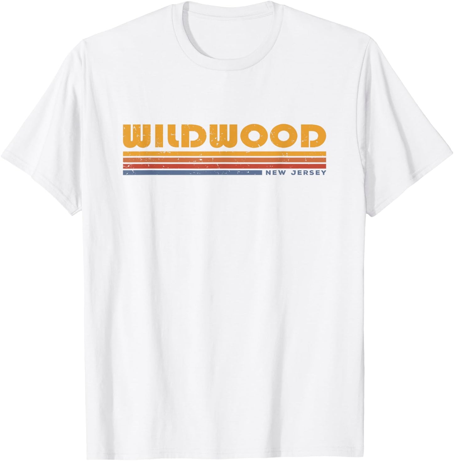 Vintage Wildwood NJ New Jersey Retro Throwback T-Shirt - T-Shirt | White