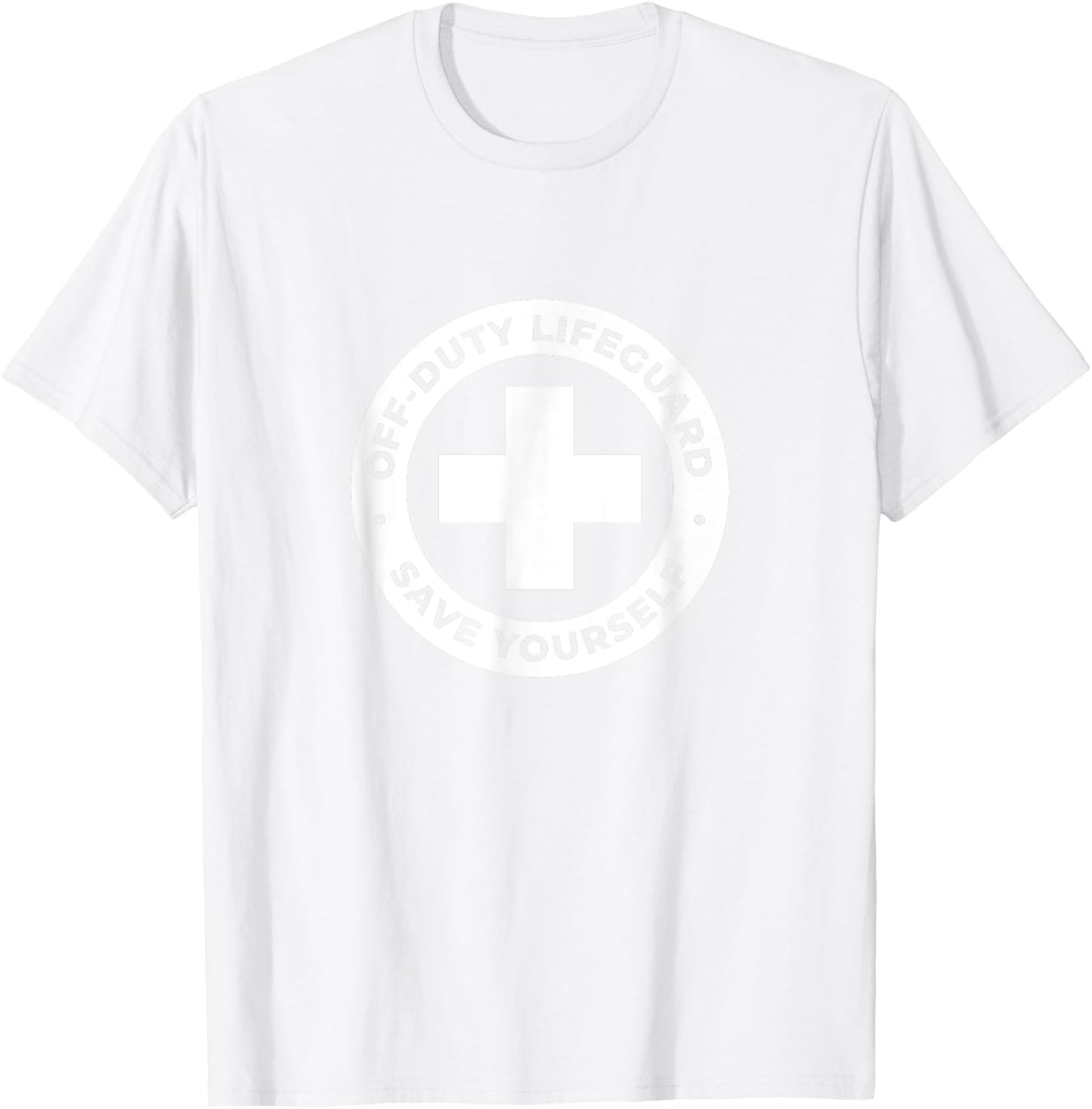 Off-Duty Lifeguard - Red T-Shirt - T-Shirt | White