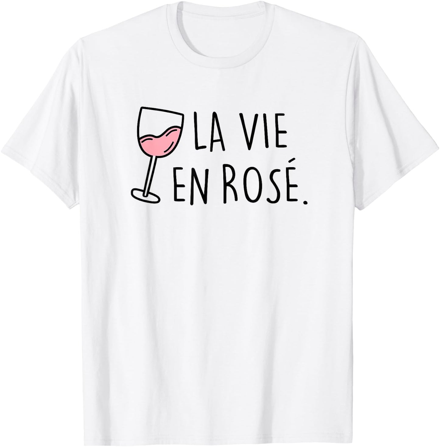 La vie en Rosé. Rosewein Summer Wine AM PM Fun Women T-Shirt - T-Shirt | White