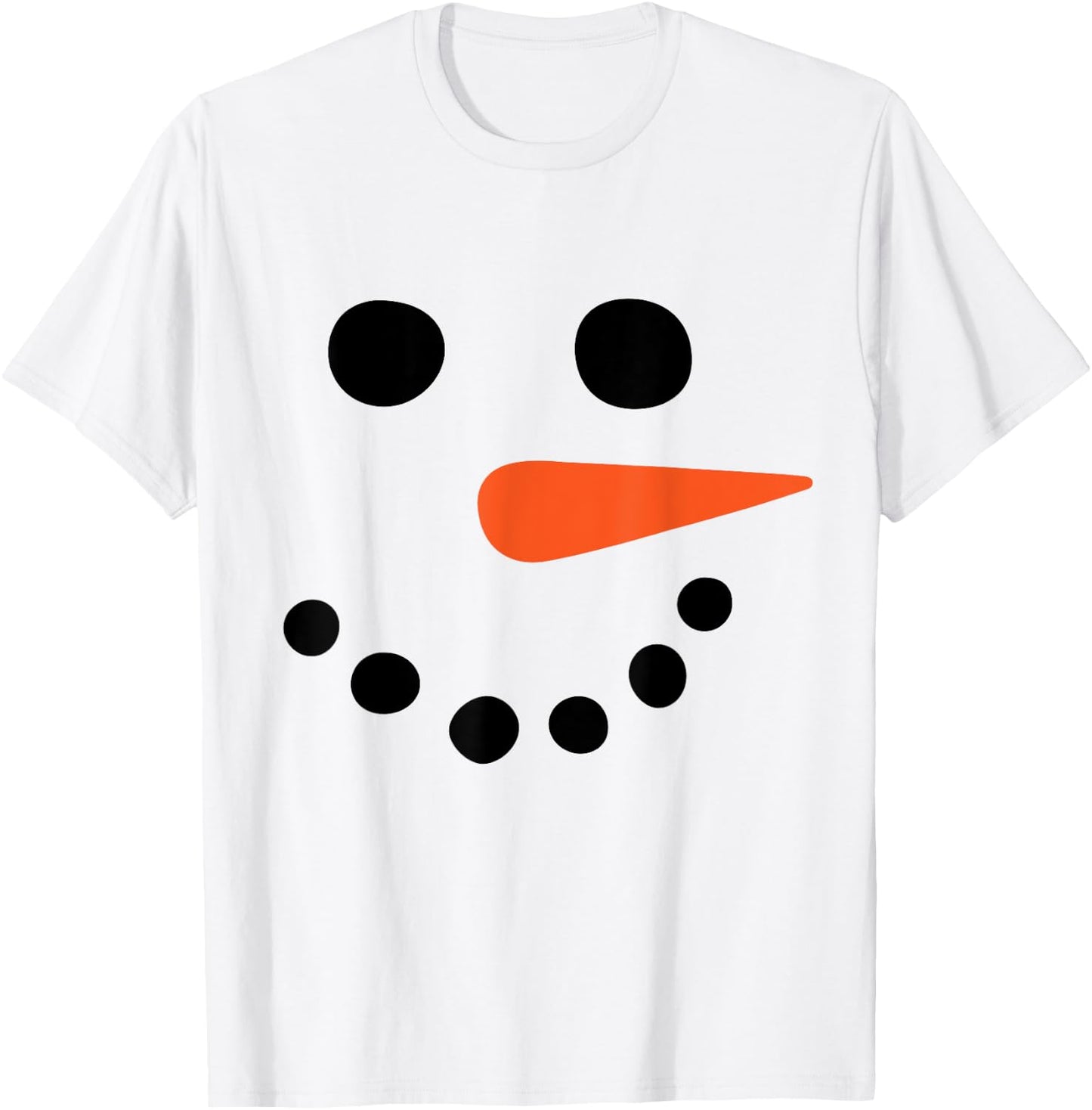 Winter Snowman Face Costume Christmas Snowman T-Shirt - T-Shirt | White