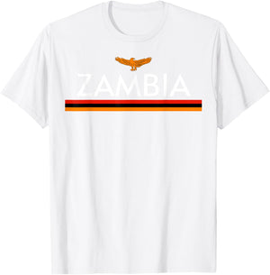 Zambia Flag Sports Athletic Jersey Style T-Shirt - T-Shirt | White