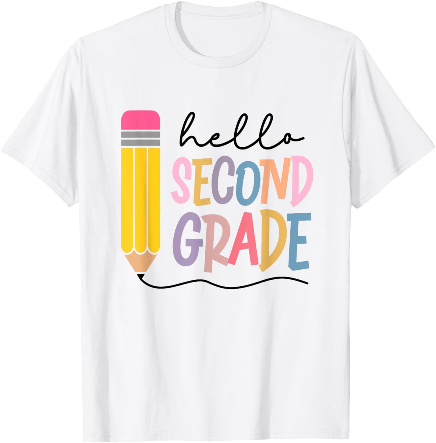 Hello Second Grade Team 2nd Grade Teacher Squad Graduation T-Shirt - T-Shirt | White