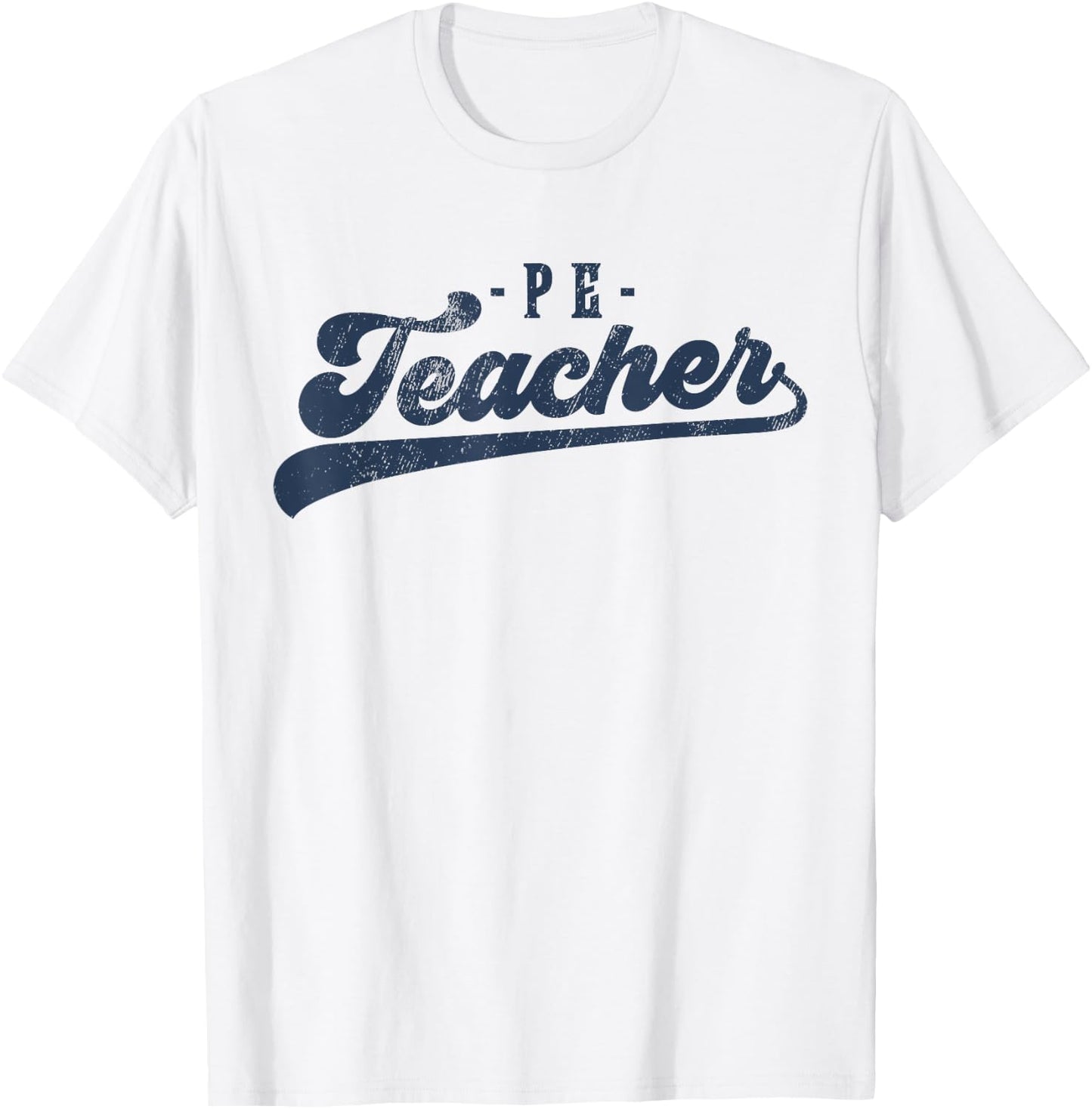 PE Teacher Cute Vintage Graphic Physical Education Teacher T-Shirt - T-Shirt | White