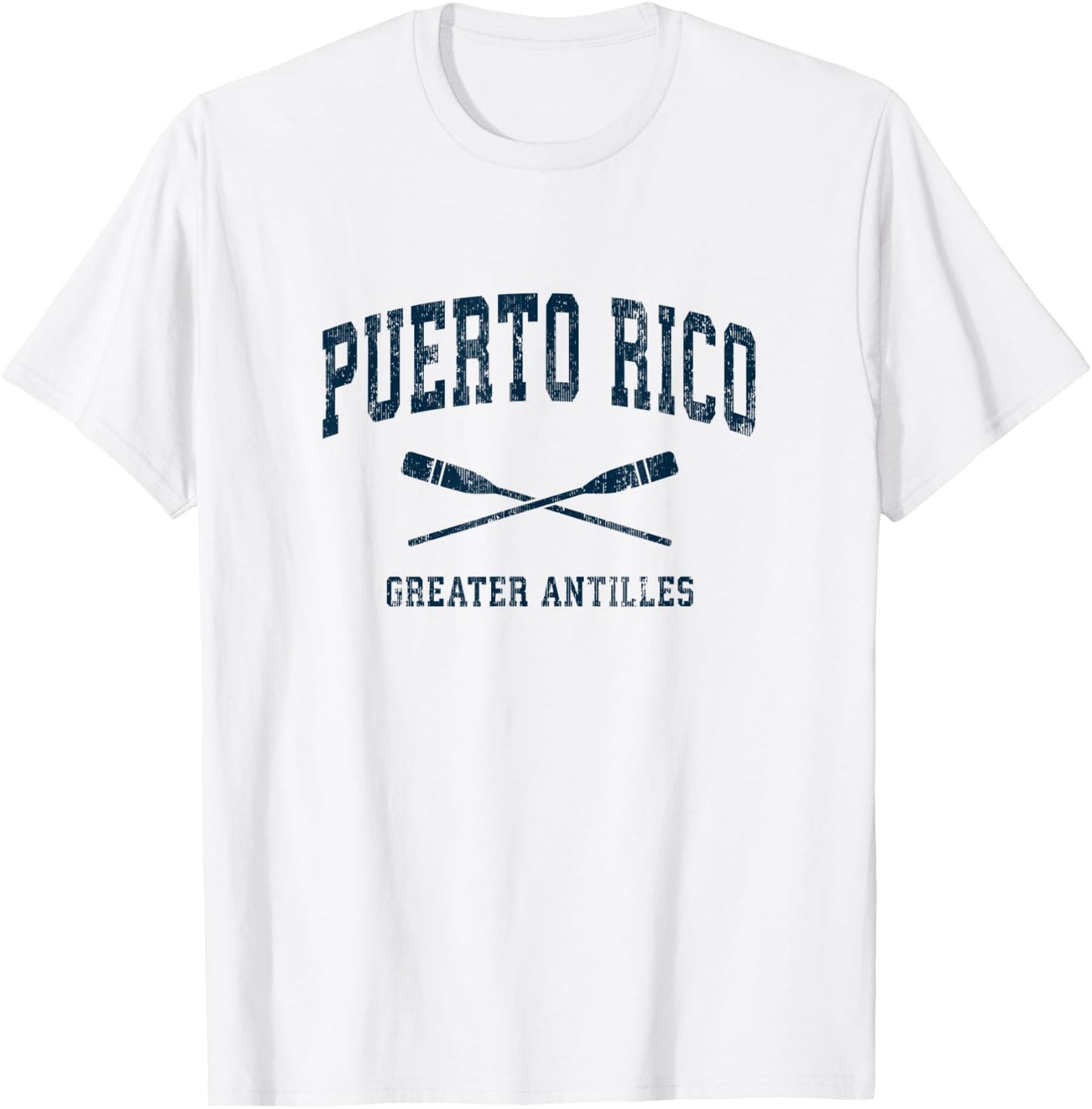 Puerto Rico Vintage Nautical Paddles Sports Oars T-Shirt - T-Shirt | White