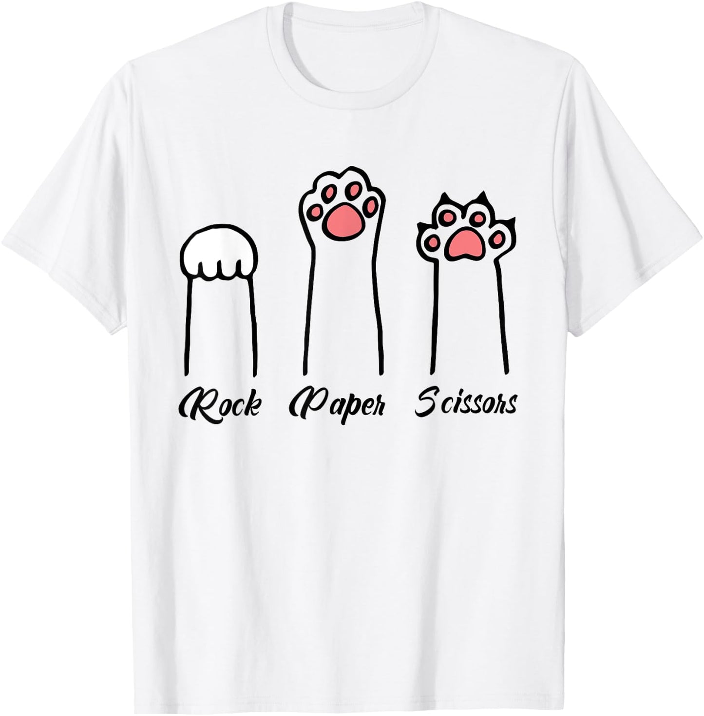 Rock Paper Scissors Cat Paws Women T-Shirt - T-Shirt | White