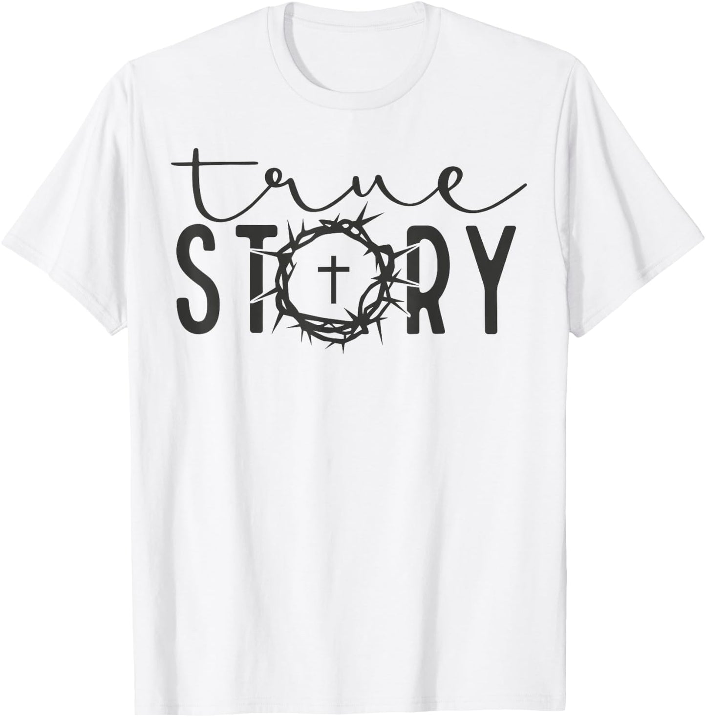 He Is Risen Cross Jesus Easter Day Christians True Story T-Shirt - T-Shirt | White