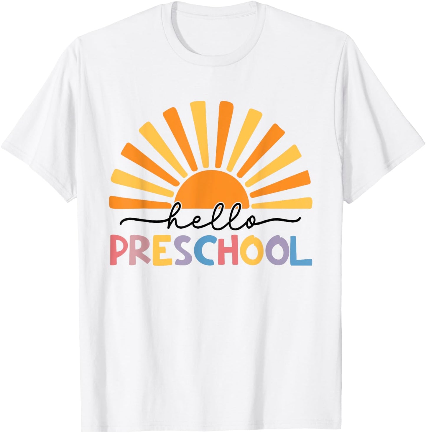 Back To School Hello Preschool For Kids Teacher Women T-Shirt - T-Shirt | White