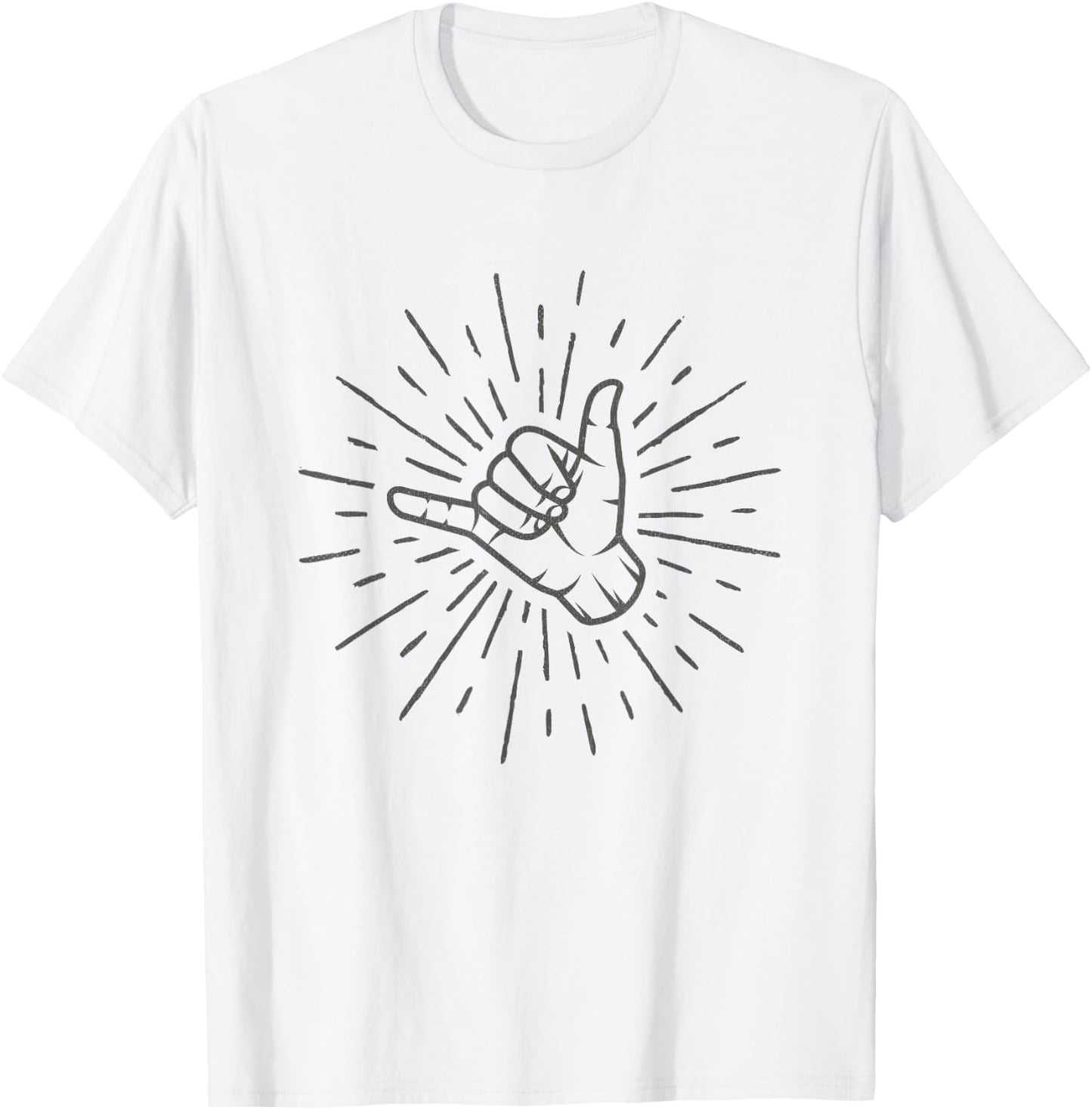 Shaka Hawaii Surf Dude Apparel Surfing Hand Sign T-Shirt - T-Shirt | White