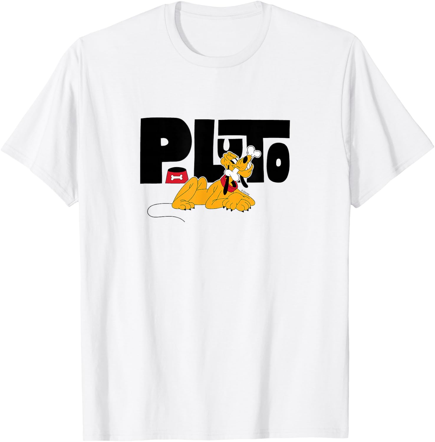 Pluto - Character Name T-Shirt - T-Shirt | White
