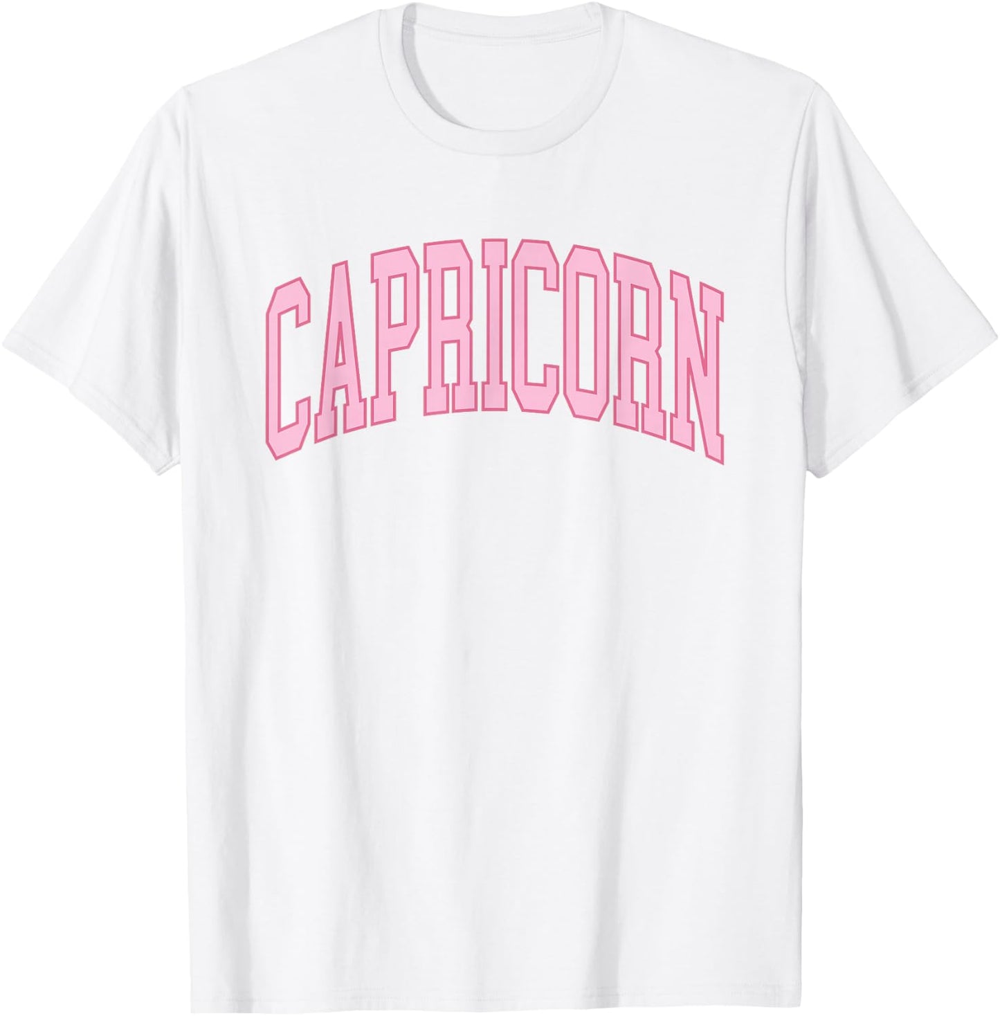 Capricorn Zodiac Horoscope Pink Retro Preppy Throwback Women T-Shirt - T-Shirt | White