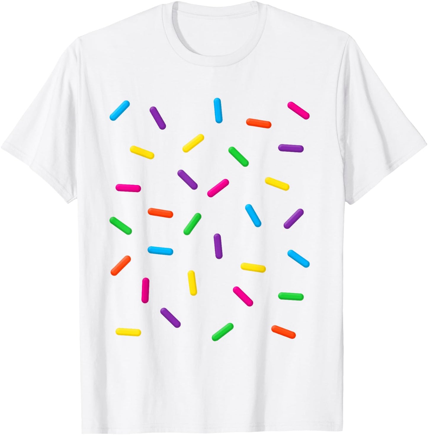 Funny Ice Cream Rainbow Sprinkles Jimmies Halloween Costume Men Women Kids T-Shirt - T-Shirt | White