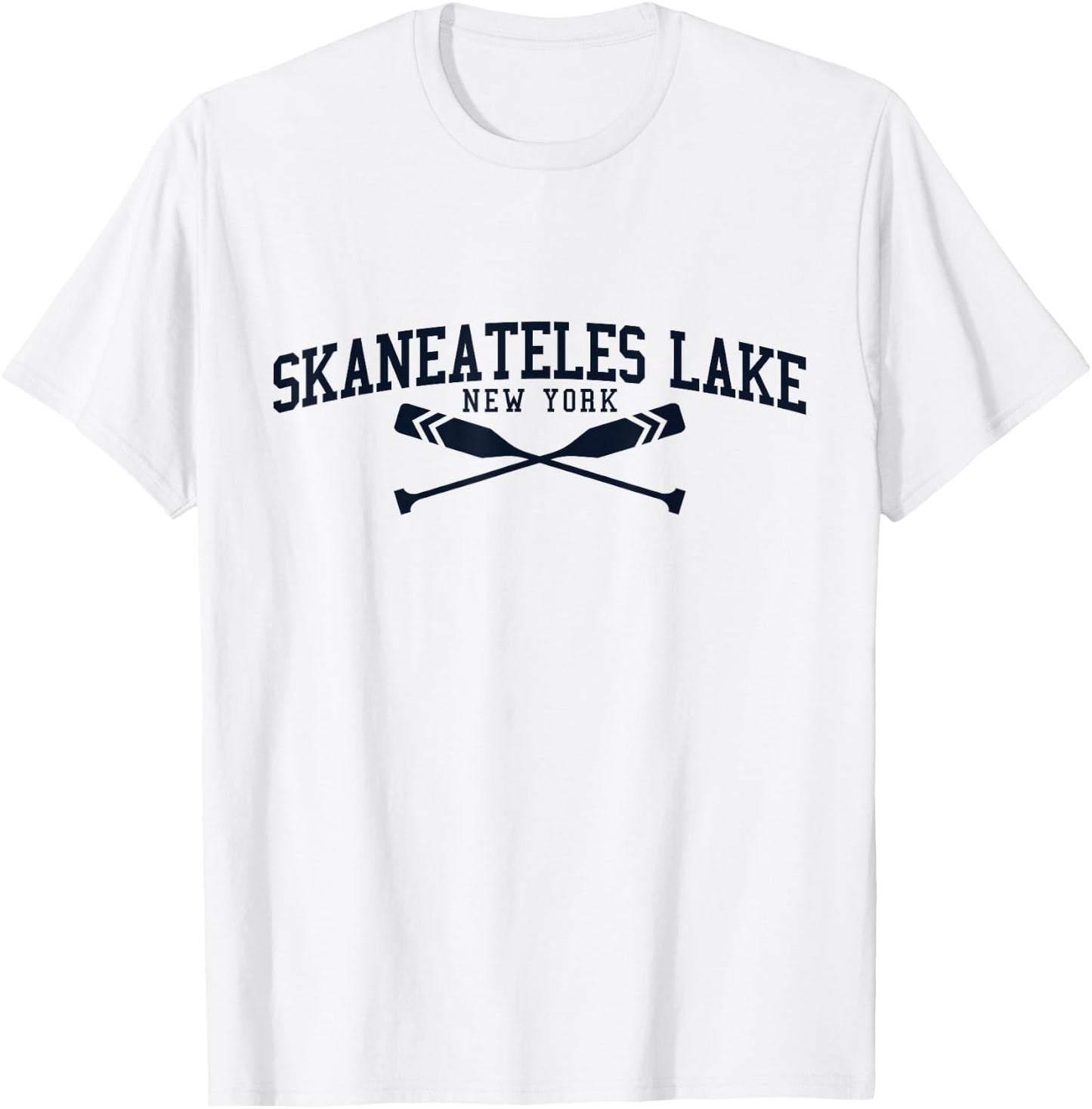 Skaneateles Lake New York Boat Oar T-Shirt - T-Shirt | White