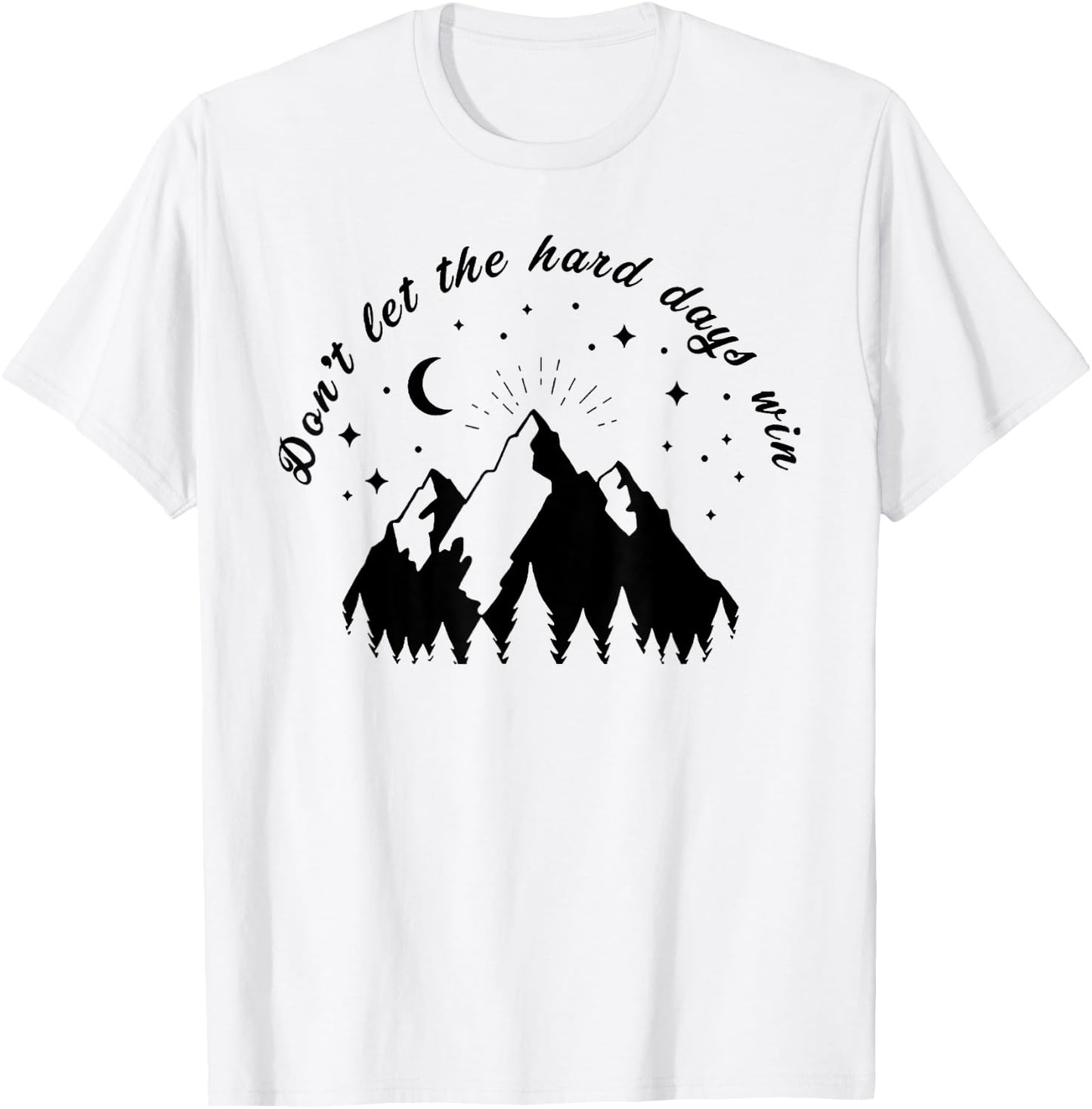 Don’t Let the Hard Days Win Bookish Bookworm Book Lover Gift T-Shirt - T-Shirt | White