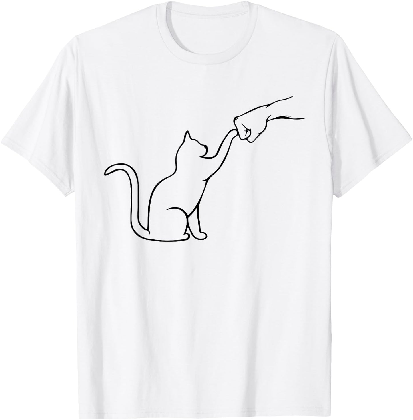 Cute Pet I Love My Cat Best Friend Fist Bump Cat Lovers Small T-Shirt - T-Shirt | White