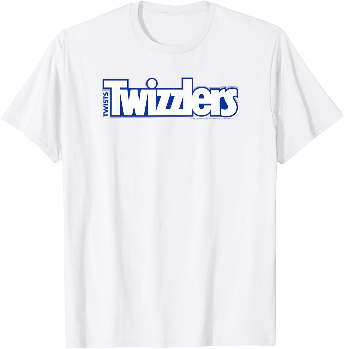 Twizzlers Twists Classic White & Blue Logo Distressed T-Shirt - T-Shirt | White