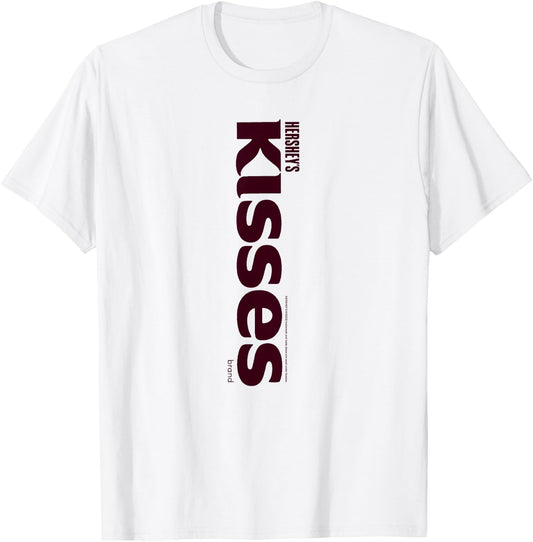 Hershey's Kisses Centered Text Logo Design T-Shirt - T-Shirt | White