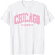 Vintage Chicago Pink Retro Preppy Throwback Girls T-Shirt - T-Shirt | White