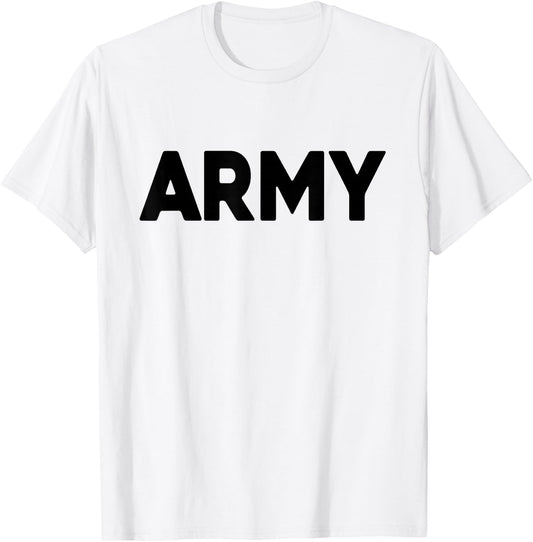 Army Physical Training Vintage USA Soldier Military Green US T-Shirt - T-Shirt | White