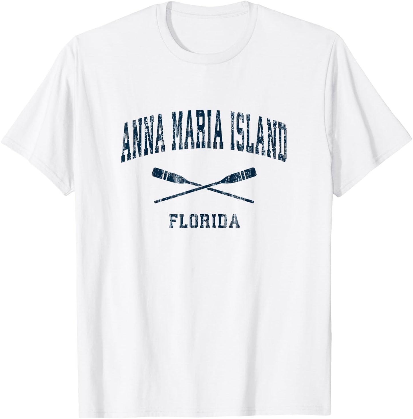 Anna Maria Island Florida Vintage Nautical Paddles Sports Oa T-Shirt - T-Shirt | White