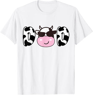 Dad of The Birthday Girl Funny Cow Daddy Papa Bday Matching T-Shirt - T-Shirt | White