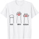 Rock Paper Scissors Hand Game Cute Paw Funny Cat Women Kids T-Shirt - T-Shirt | White