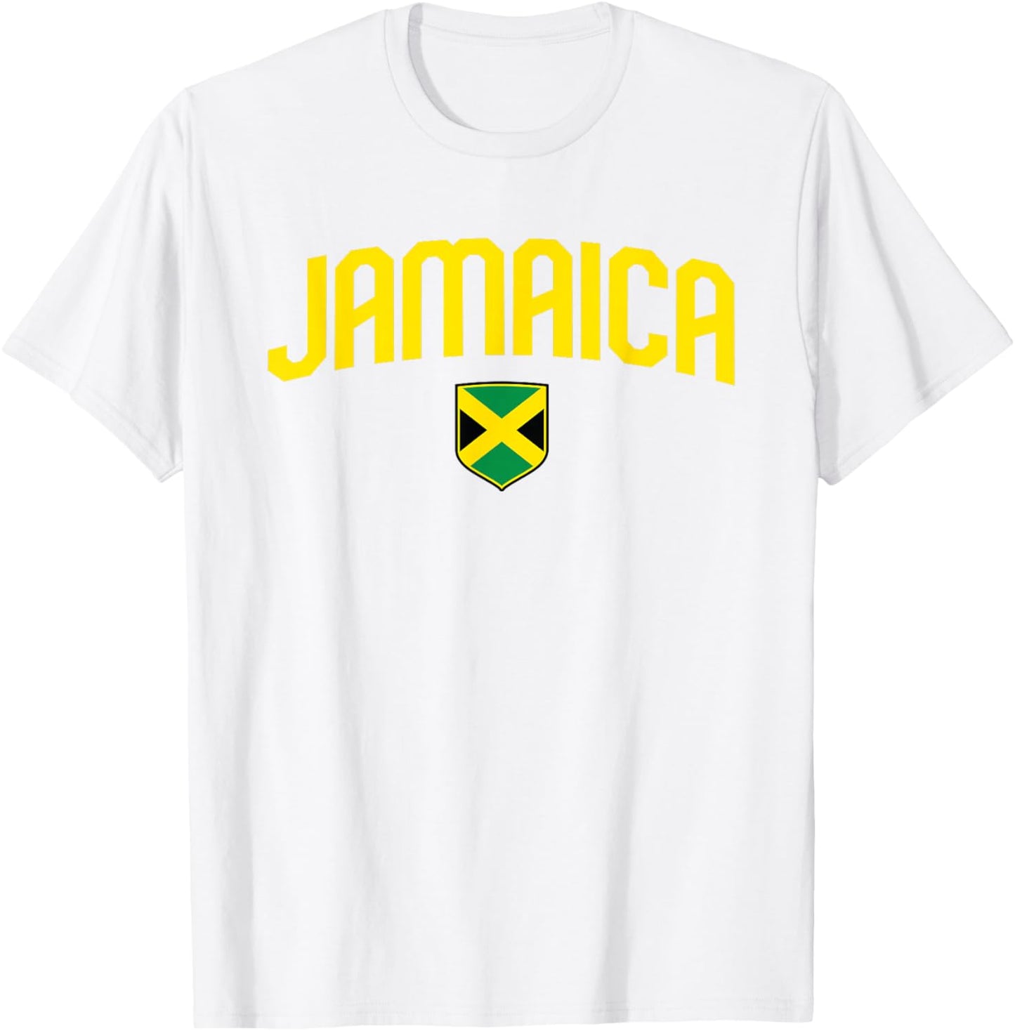 Jamaica Flag Jamaican Vintage Athletic Throwback Souvenir T-Shirt - T-Shirt | White
