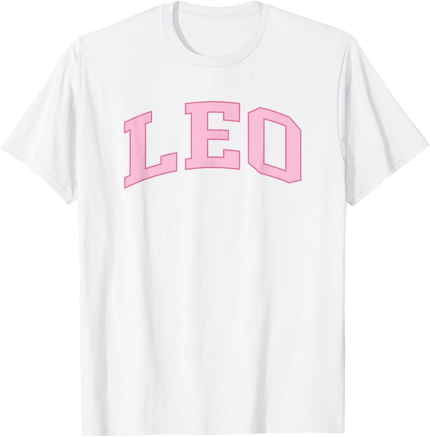 Leo Zodiac Horoscope Pink Retro Preppy Throwback T-Shirt - T-Shirt | White