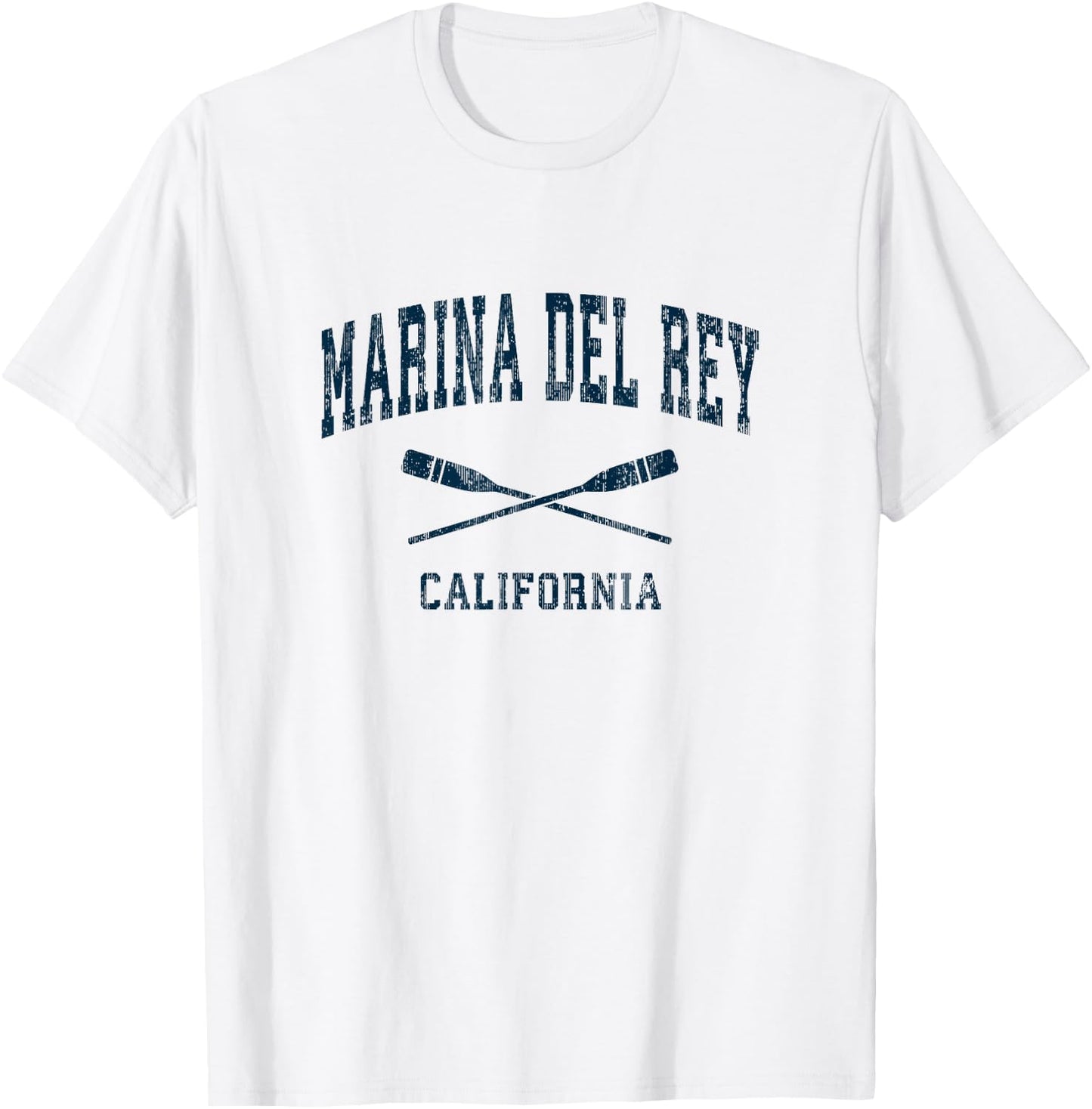 Marina Del Rey California Vintage Nautical Paddles Sports Oa T-Shirt - T-Shirt | White
