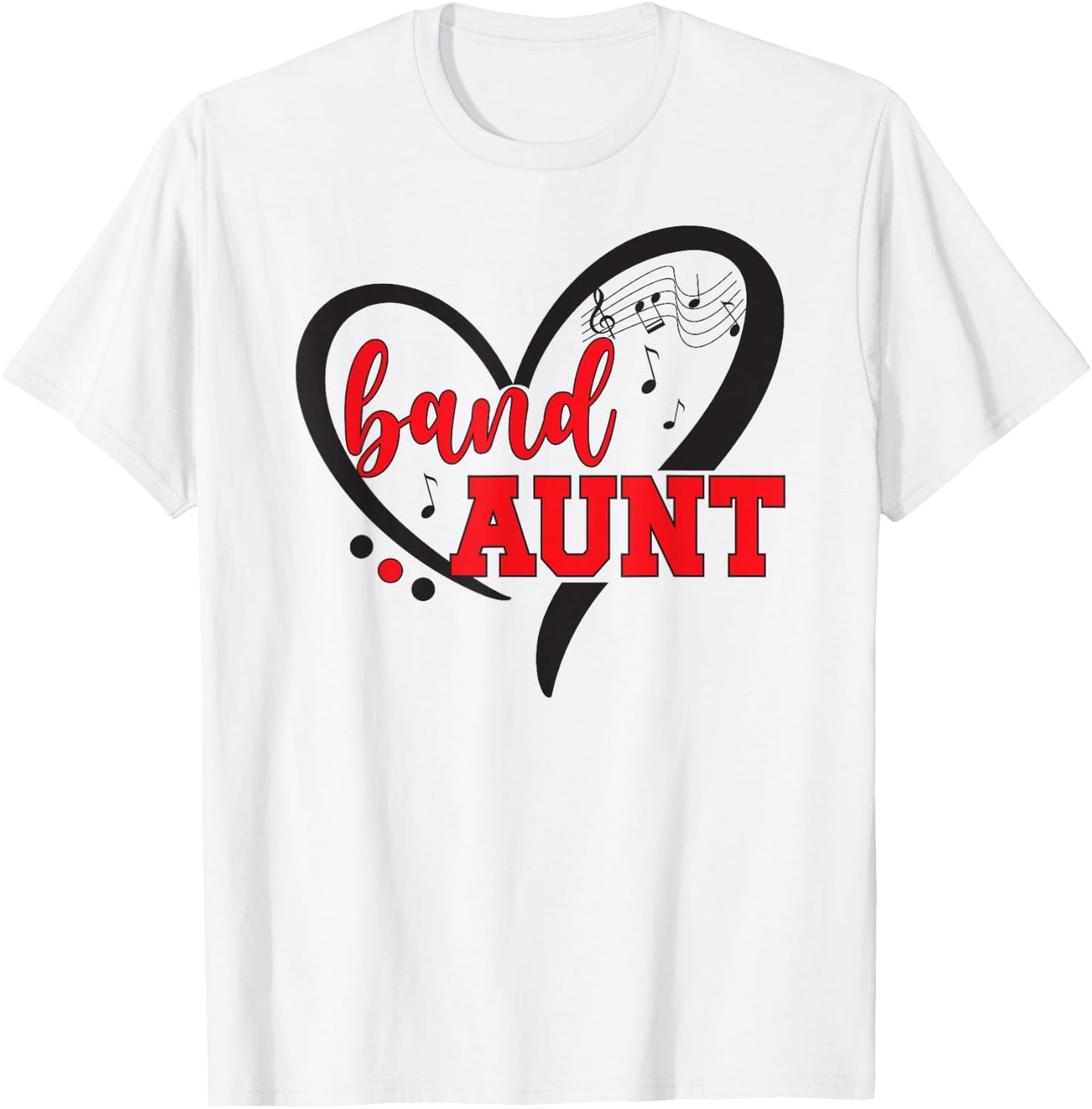 Marching Band Aunt Heart Marching Band Auntie T-Shirt - T-Shirt | White