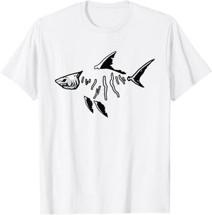 Finger Lake Fish and Shark Bones T-Shirt - T-Shirt | White