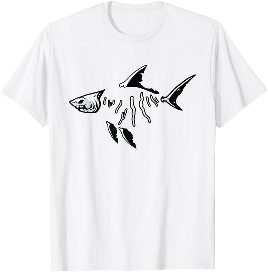 Finger Lake Fish and Shark Bones T-Shirt - T-Shirt | White