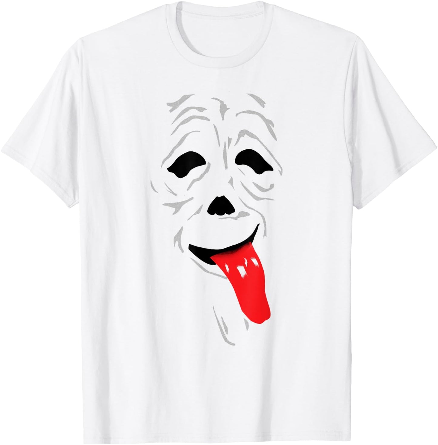 Funny & Scary Ghost - Wassup face Stoner Horror Movie Comedy T-Shirt - T-Shirt | White