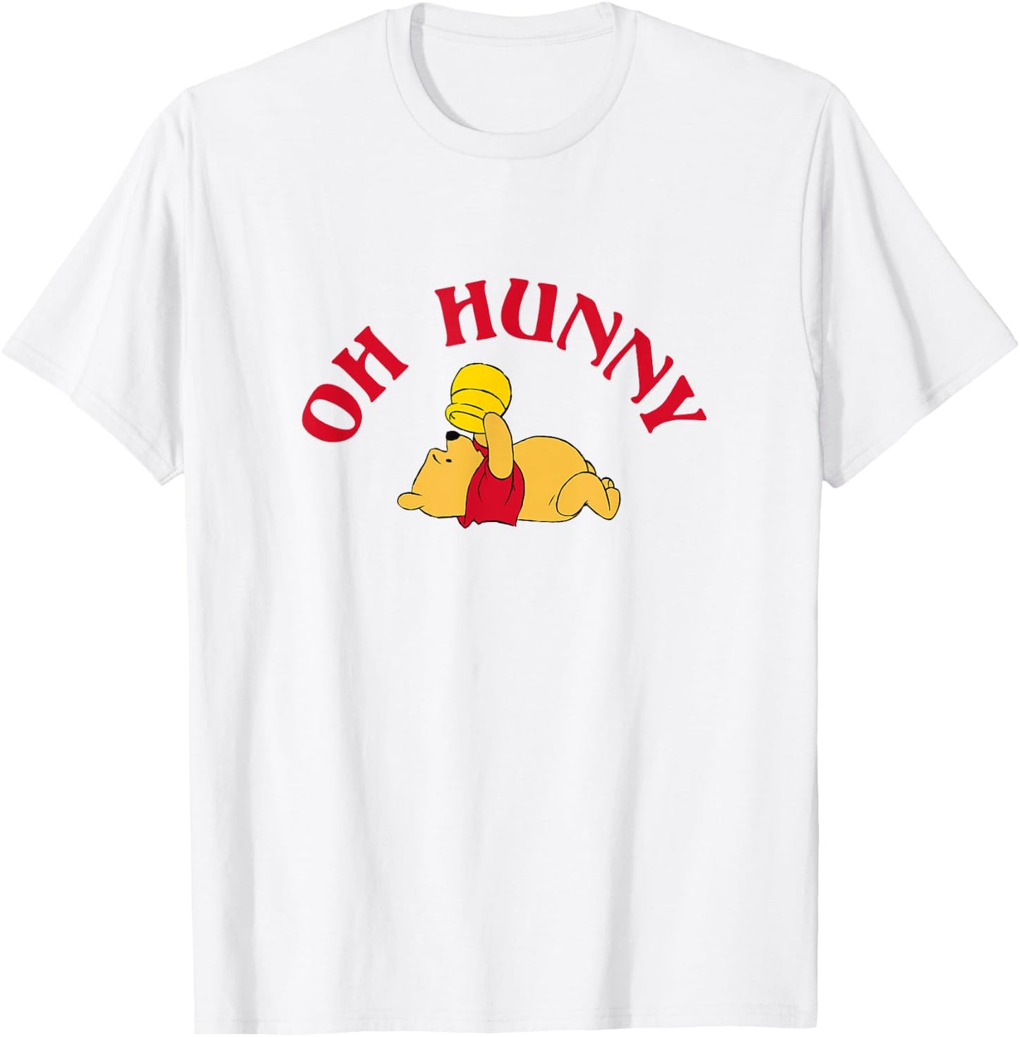 Disney Winnie The Pooh Oh Hunny Sad Pooh with Empty Jar T-Shirt - T-Shirt | White