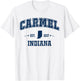 Carmel Indiana IN Navy Vintage Sports Athletic T-Shirt - T-Shirt | White