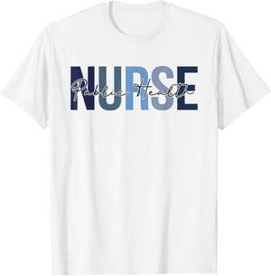 Retro Public Health Nurse Gifts Nursing Apparel T-Shirt - T-Shirt | White