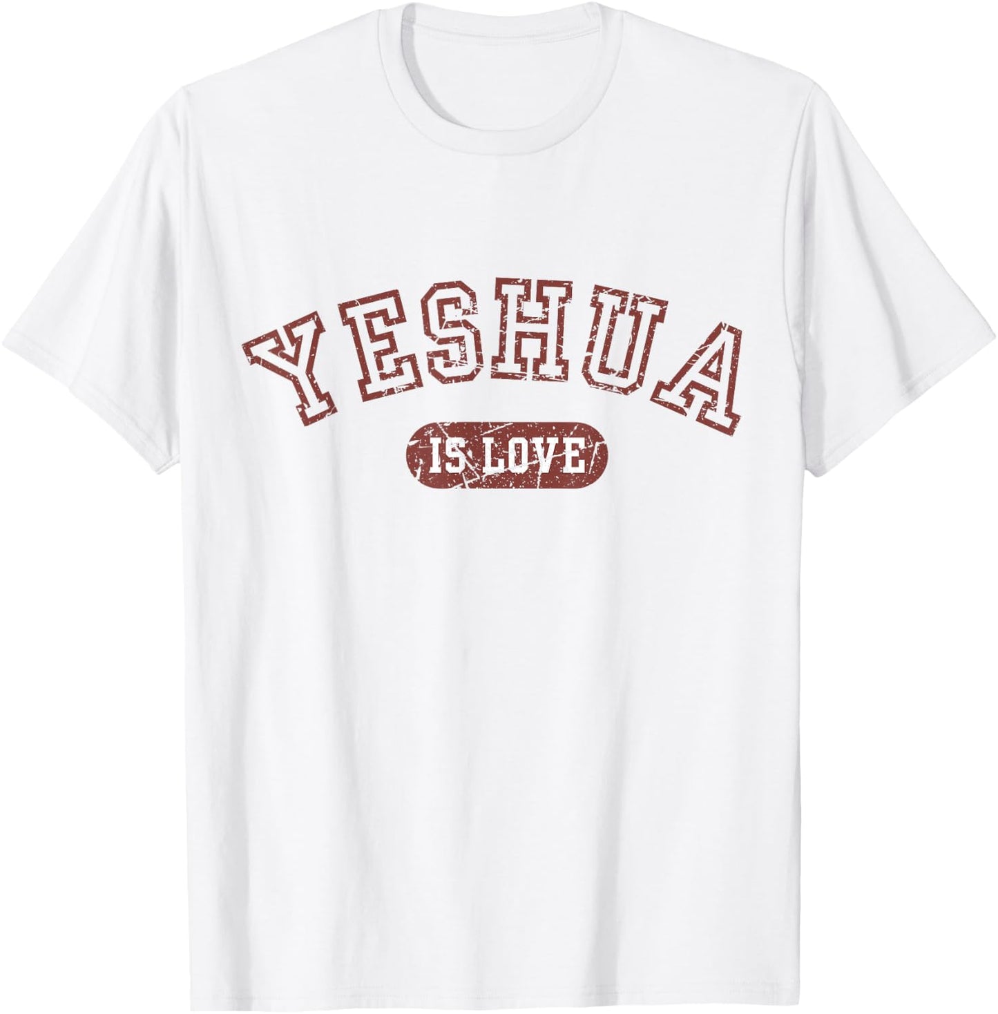 Yeshua is Love Jesus Scripture Christian Bible Faith Vintage T-Shirt - T-Shirt | White
