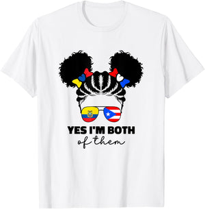Ecuadorian And Puerto Rican Rico Ecuador Flag For Kids Girl T-Shirt - T-Shirt | White