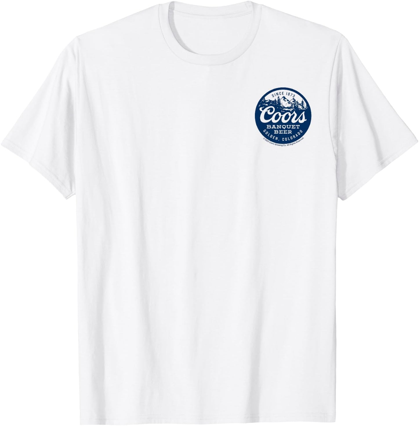 Coors Brewing Company Coors Banquet Beer Small Pocket Logo T-Shirt - T-Shirt | White
