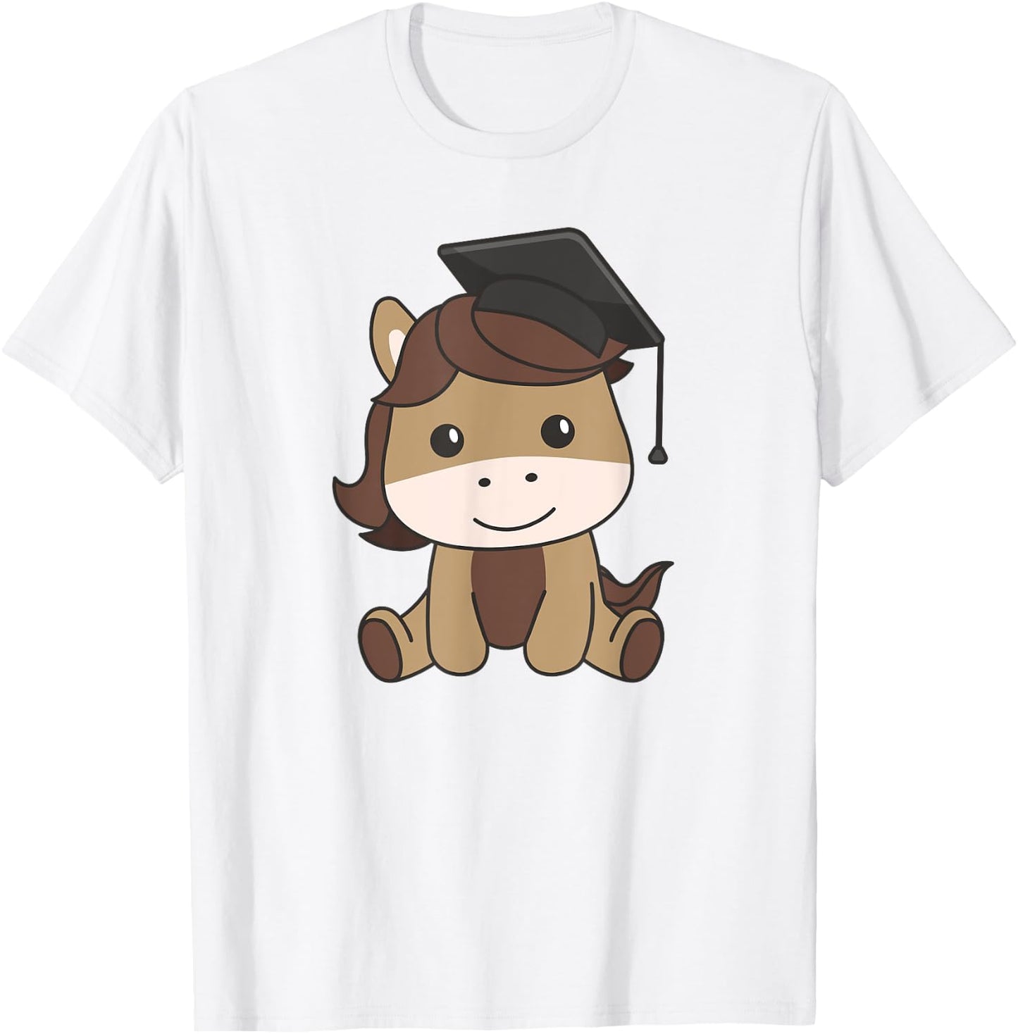 Kids School Kindergarten Horse Graduation T-Shirt - T-Shirt | White
