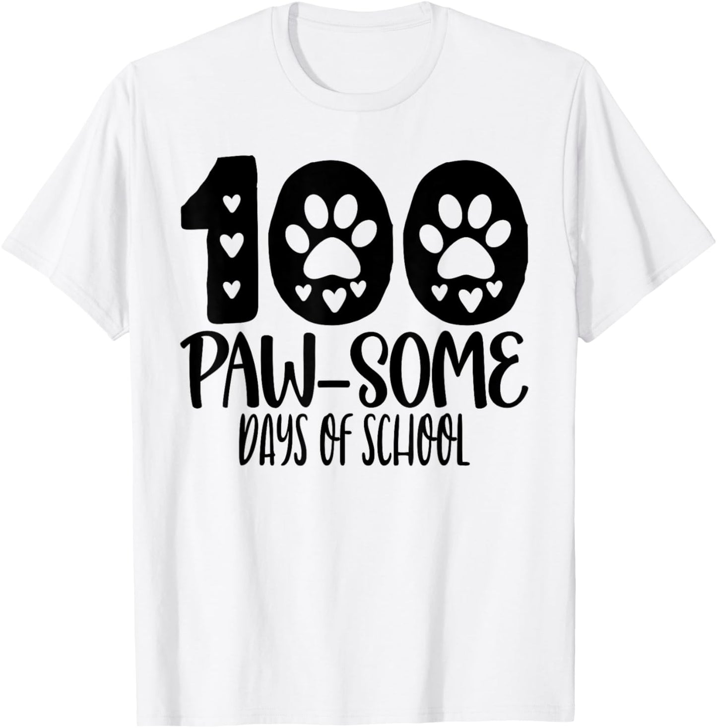 100 Pawsome Days Of School Dog Lover Men Women Girls Kids T-Shirt - T-Shirt | White