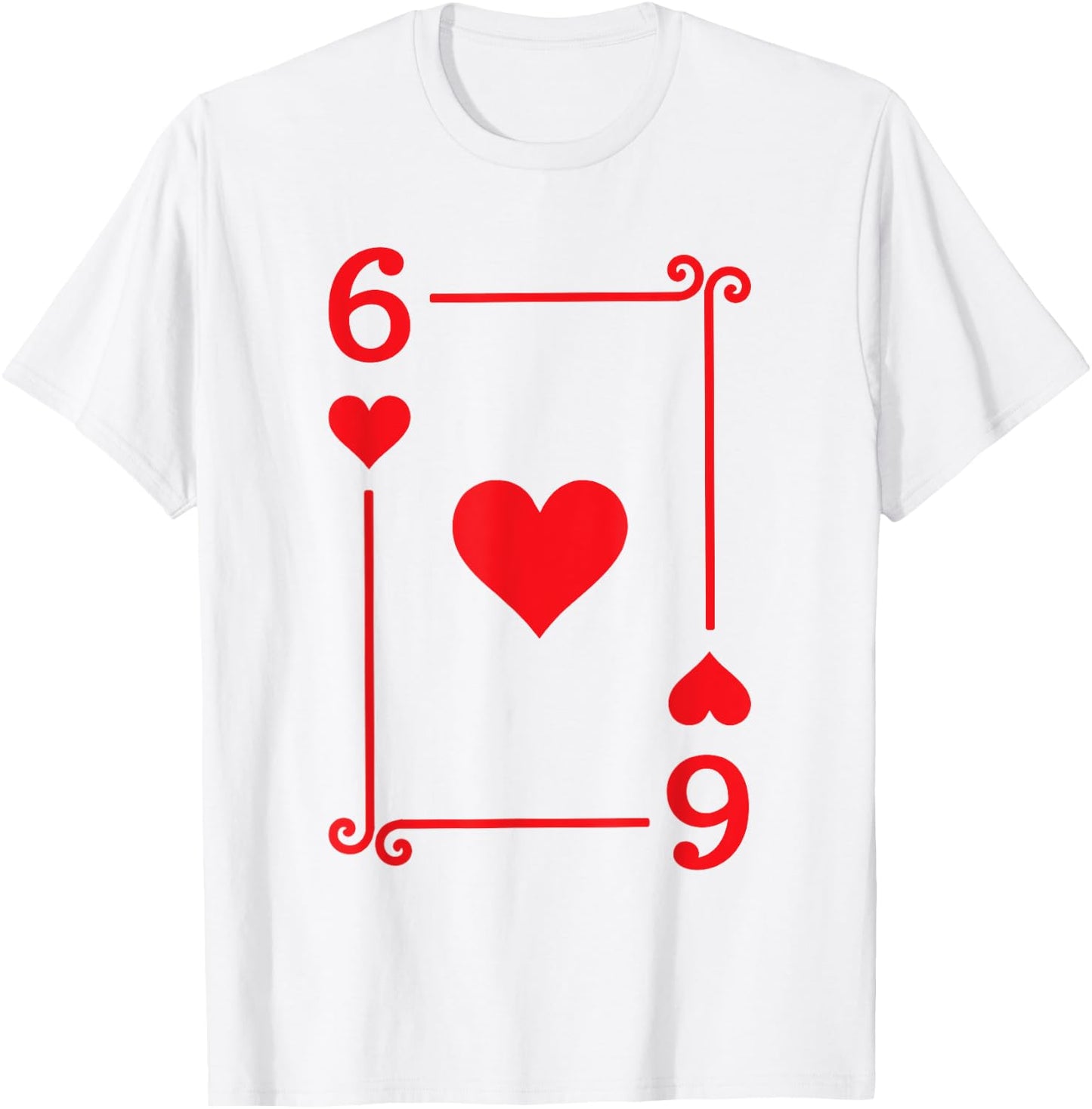 Playing Card Costume - 6 Hearts Card - Six Card T-Shirt - T-Shirt | White