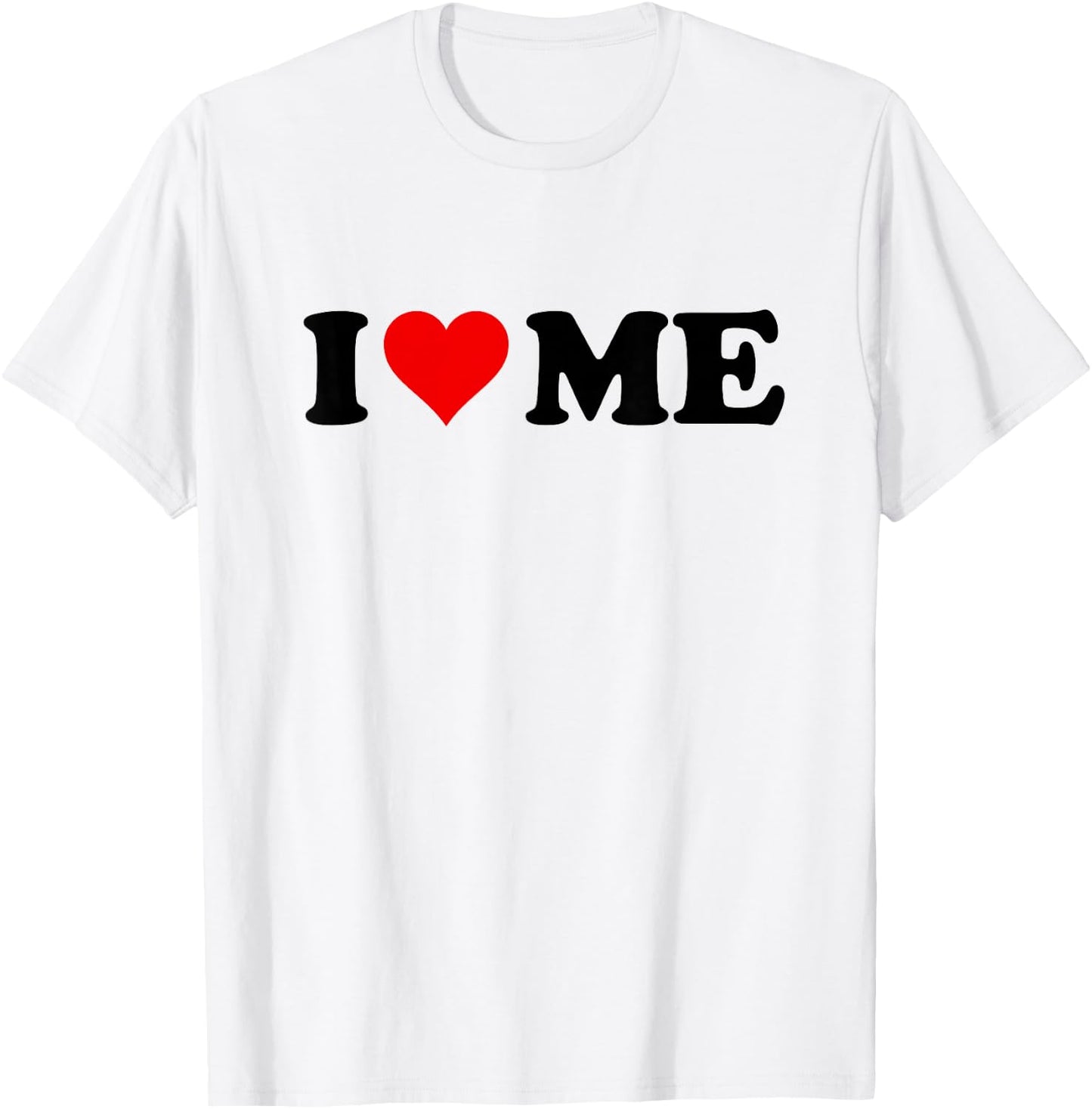 Red Heart I Love Me T-Shirt - T-Shirt | White