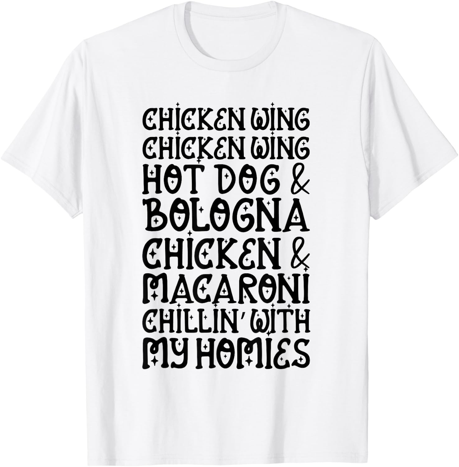 Chicken Wing Chicken Wing Hot Dog and Bologna Shirt Funny T-Shirt - T-Shirt | White