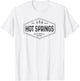 Hot Springs National Park Shirt Retro Tree Badge Hiking T-Shirt - T-Shirt | White